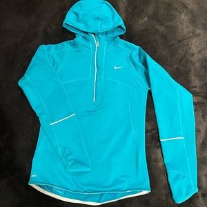 Nike Running Dri-fit Women’s Half-zip Fleece lined Hoodie, Sz S